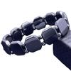 Unisex Weight Loss Octagon Geometry Black Stone Magnetic Therapy Bracelet Health Care Magnetic Hematite Stretch Bracelets