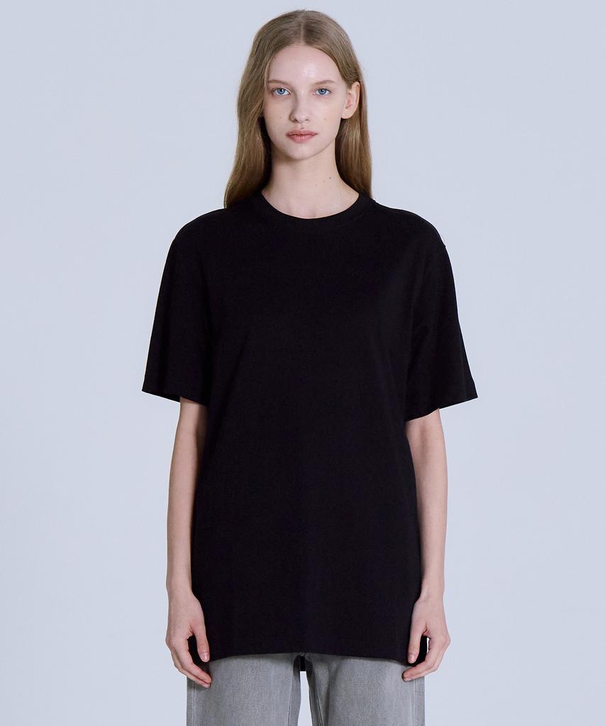 BASIC HOUSE Uni Layered Round Short Sleeve T-Shirt_Standard Length (+4Cm) Lats0104