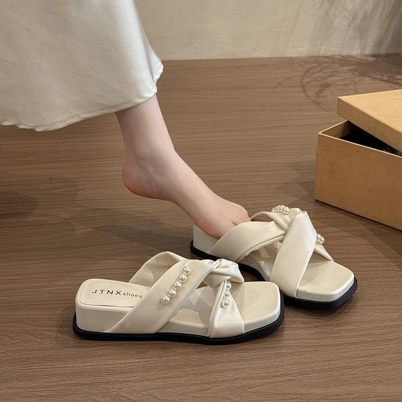 Новый стиль сандалии тапочки женская обувь на одном плече каблук тапочки