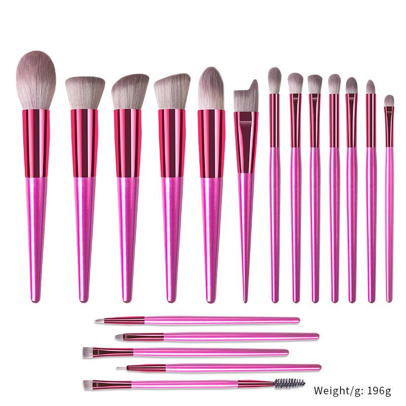 18 Black Makeup Brush Set  High-quality Solid Wood Handle Makeup Brush Complete Set