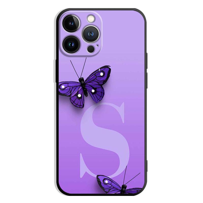 Фиолетовый чехол для телефона с бабочкой для iPhone Samsung Galaxy Redmi Xiaomi Oppo OnePlus Note SA 7 8 9 10 11 12 13 14 20 21 22 23 53 54 Pro Max Ultra TPU Soft