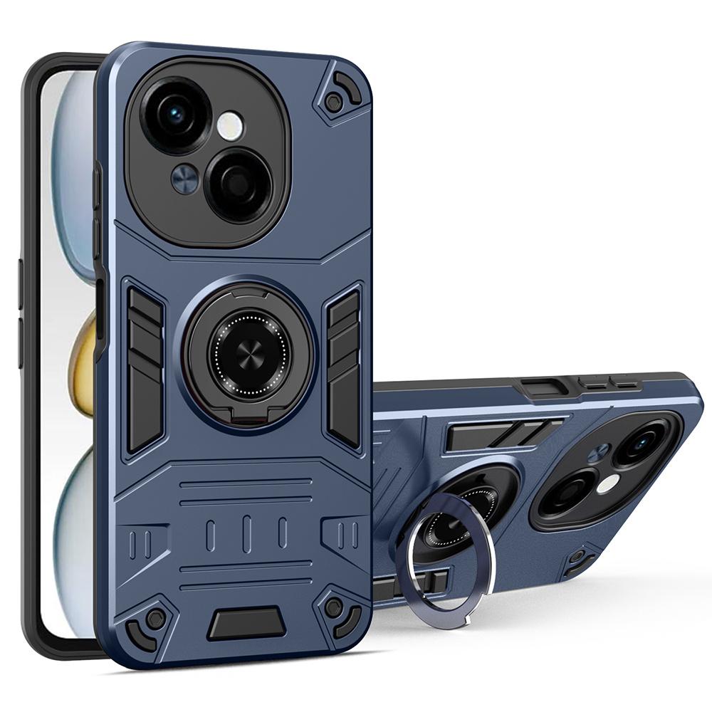 Phone Case For TECNO Spark Go 5G/Pop 9 4G/Spark Go 1 PC + TPU Anti-Fall Back Cover with Ring Holder Kickstand