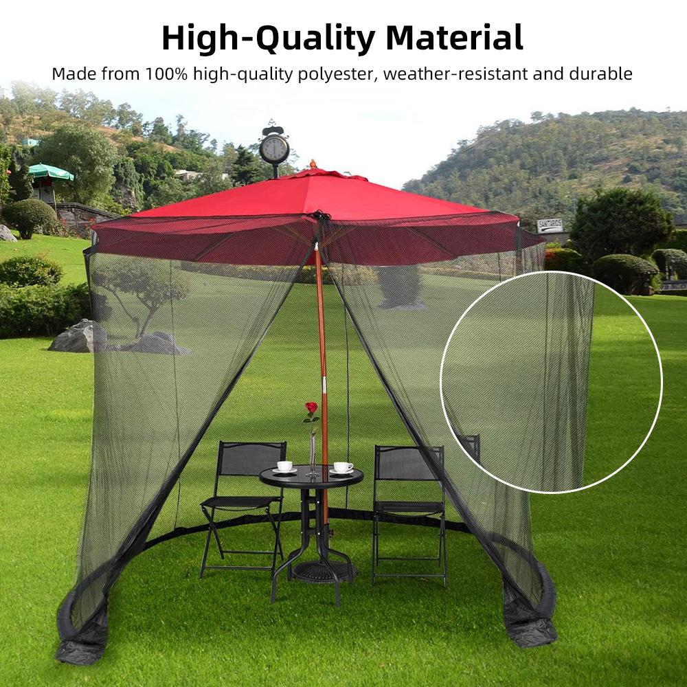 Outdoor Patio Umbrella Screen Mosquito Netting for Patio Porch   Water Pipe Mosquito Net for 7 11ft Umbrellas Patio