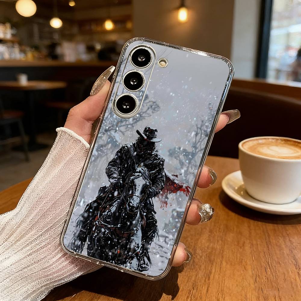 R-Red D-Dead Redemption RDR 2 Чехол для телефона Samsung Galaxy S24 S25 S23 S22 S21 Plus S24 S25 Прозрачный чехол