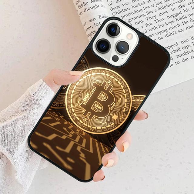 Чехол для телефона BTC Bitcoin для iPhone 17 Air 15 16 Чехол 11 13 14 Pro Max 12 Plus Max Fundas