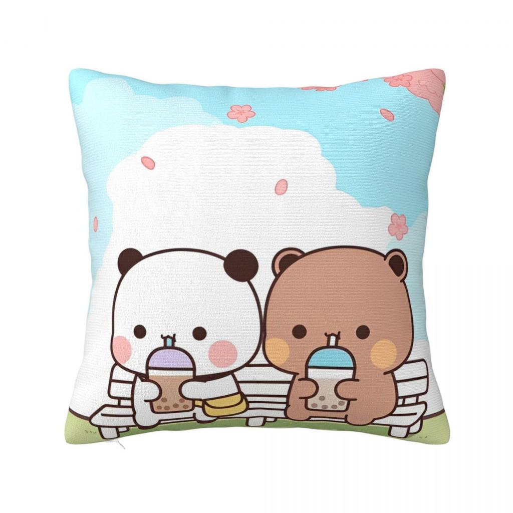 Kawaii Cute BuBu Panda Dudu Pillowcase Soft Polyester Cushion Cover Decoration Throw Pillow Case Cover Home Square Xcm