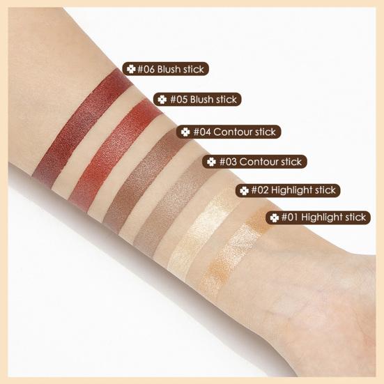 Натуральные мини-контурирующие румяна-карандаш-бальзам для щек