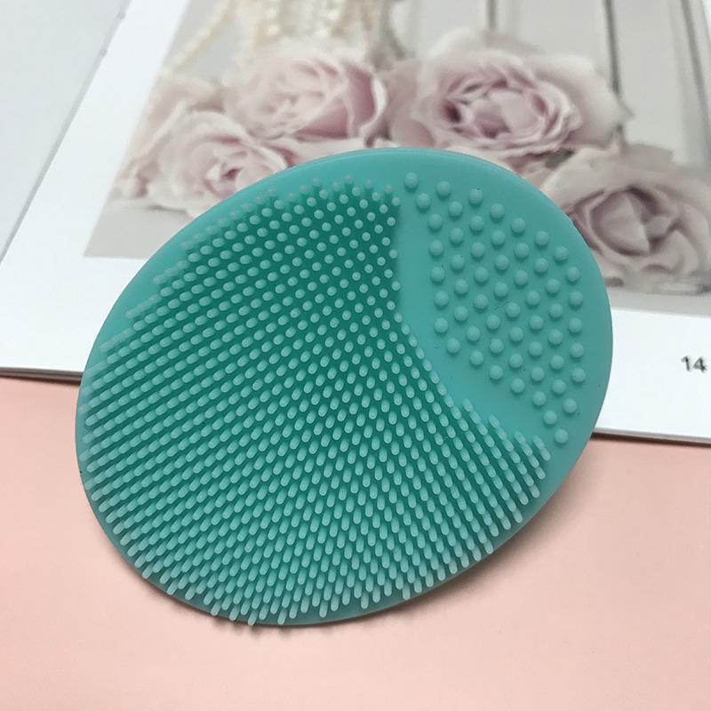 Silicone Baby Shampoo & Bath Brush - Facial and Round Face Wash Brush