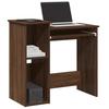 VidaXL Desk and Shelves Brown Oak 84x40x78 Cm Engineered Wood, Computer Desk, Standing Desk, Desk with 860451