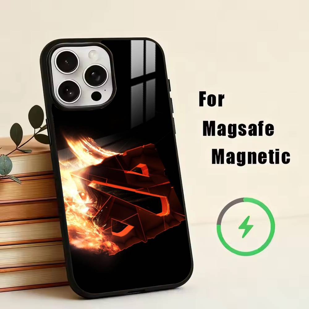 Игры D-Dota 2 Чехол для телефона для iPhone17,16,15,14,13,12,11 Plus,Pro Магнитный с беспроводной зарядкой Magsafe