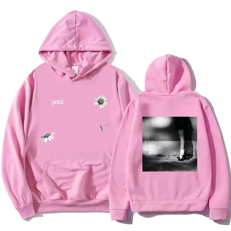 Ariana Grande Petal Hoodies Long Sleeve Fashion Hooded Sweatshirts Graphic Merch Casual Loose Design Printing Pullovers Unisex