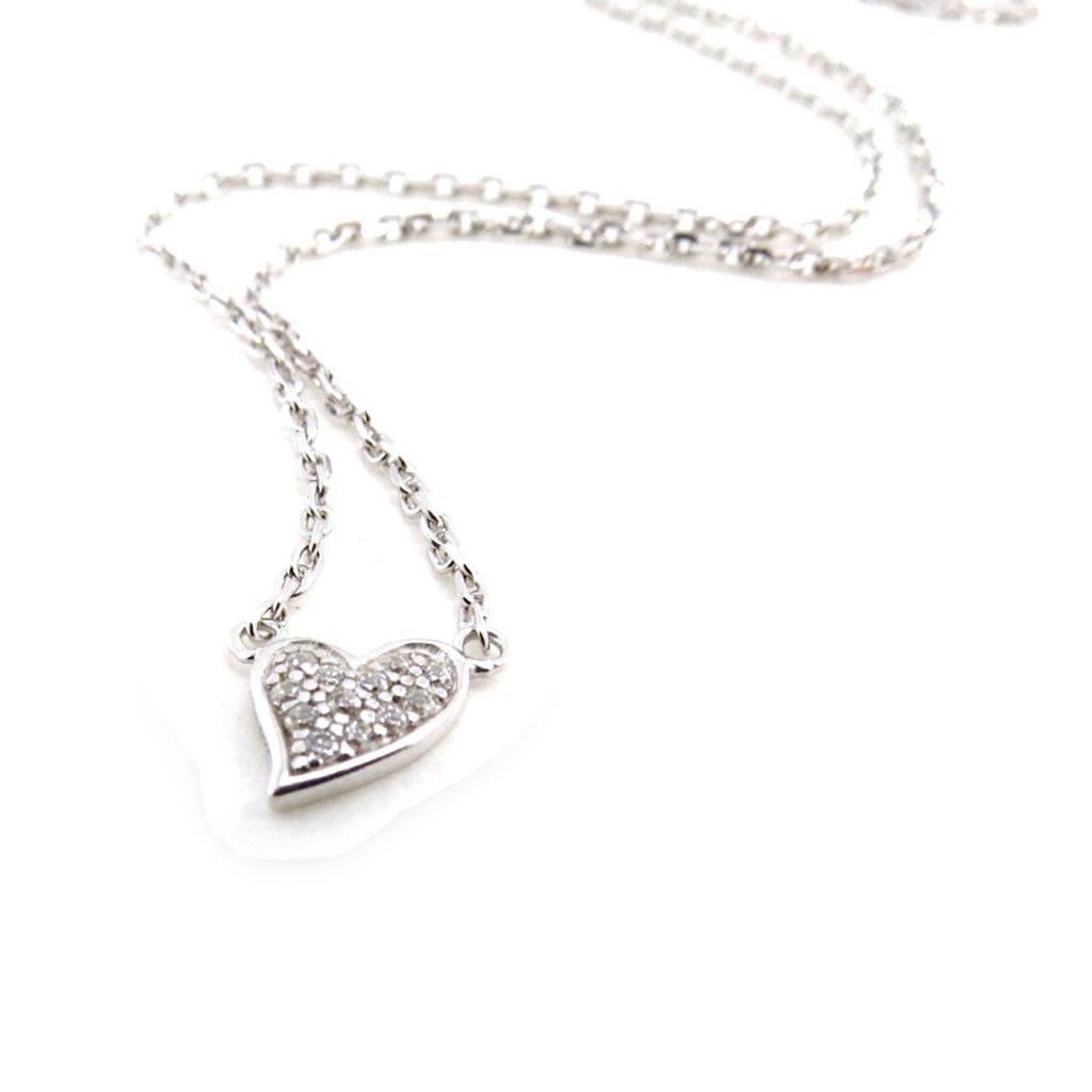 Les Trésors De Lily [I9804] - Белое серебряное ожерелье «Любовь»