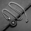 Sunflower Necklace, Retro Style Sunflower Pendant, Titanium Steel Necklace, Fashionable and Simple Accessory