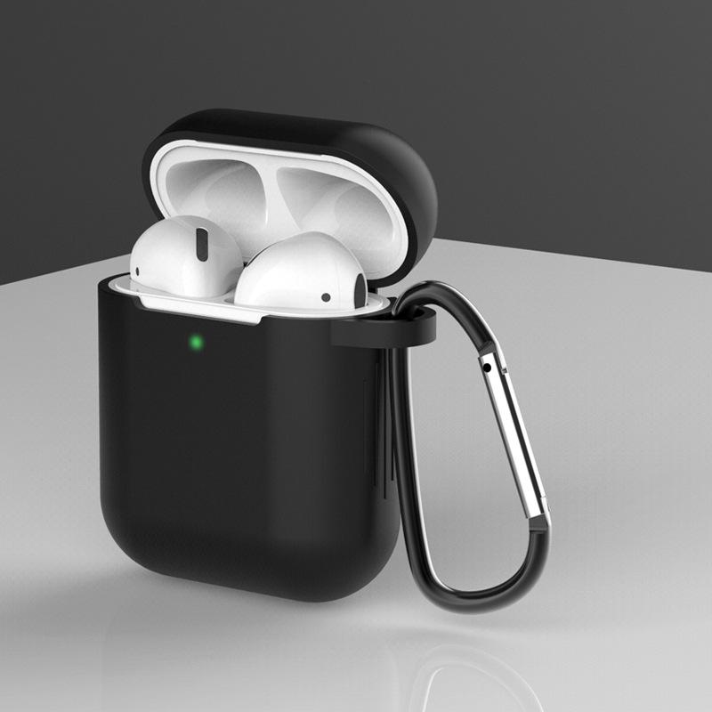 Сплошной цветной силиконовый мягкий чехол для Airpods 1/2, жидкий силиконовый беспроводной Bluetooth-наушник, защитный чехол для Airpods 2