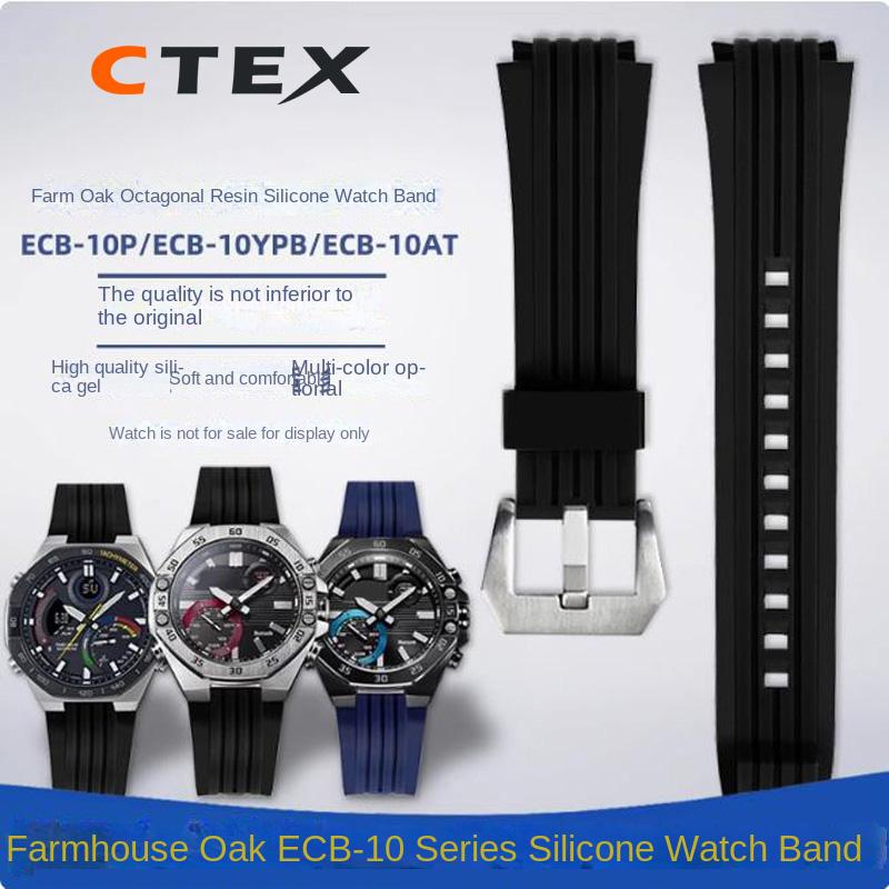 Сменный силиконовый ремешок для часов Casio ECB-10YP ECB-10YPB ECB-950 Серия Edifice резиновый ремешок Мужской браслет для часов 20 мм