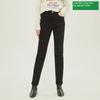 Benetton Roll Up Slim Straight Denim Pants Badpb1361 Bk