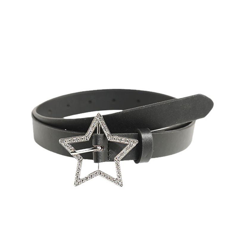 Женский ремень со звездным украшением, однотонный ремень в стиле Y2K
