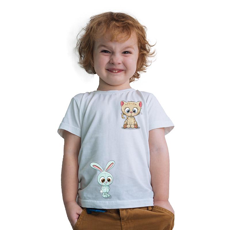 Cute Animals Heat Patches Rabbit Stickers On T-Shirts Custom Accessory Iron On Applique For Kids