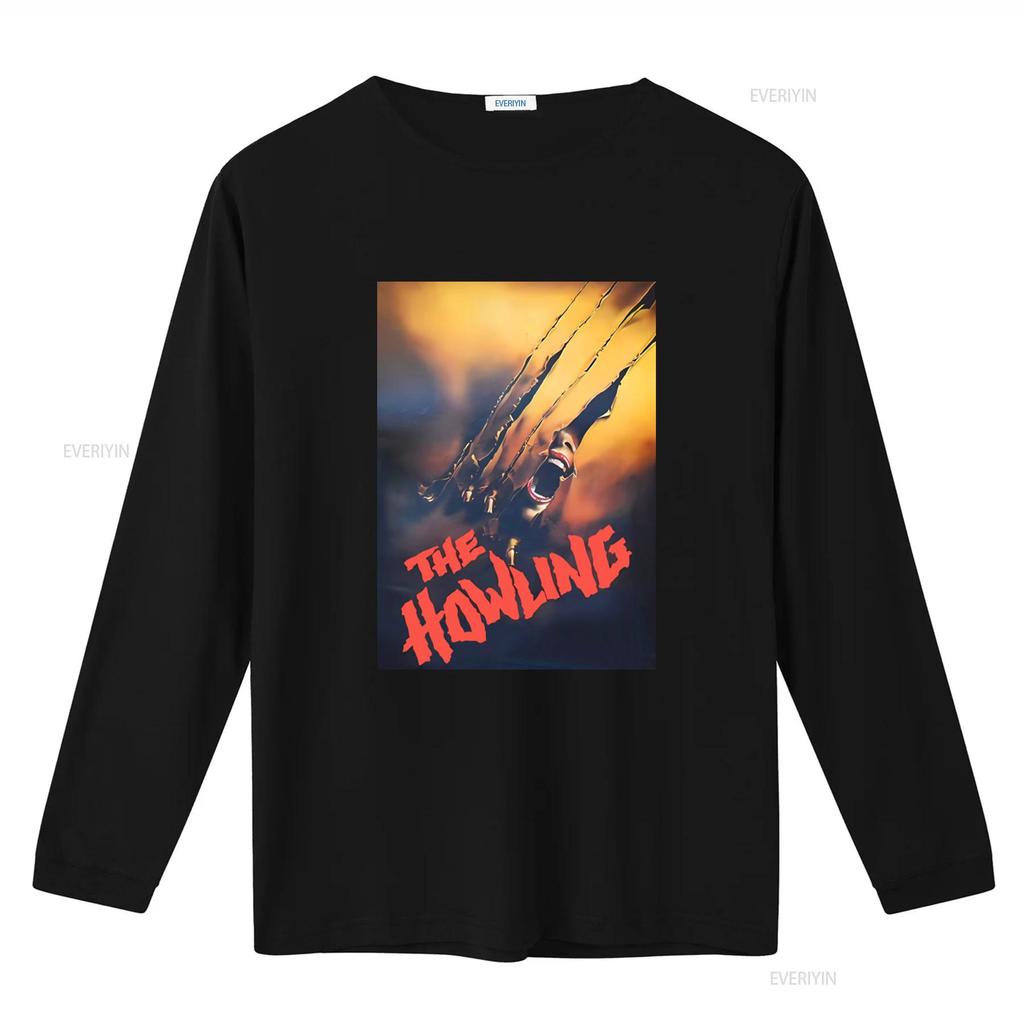 80s The Howling Horror Movie Promo Poster 1981 Spooky Film T shirt vintage Washed Comfortable Unisex Stretched streetwear