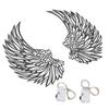 Angel Wings Metal Wall Art Indoor Outdoor Hanging Metal Angel Wings Wall Decor with LED Lights for