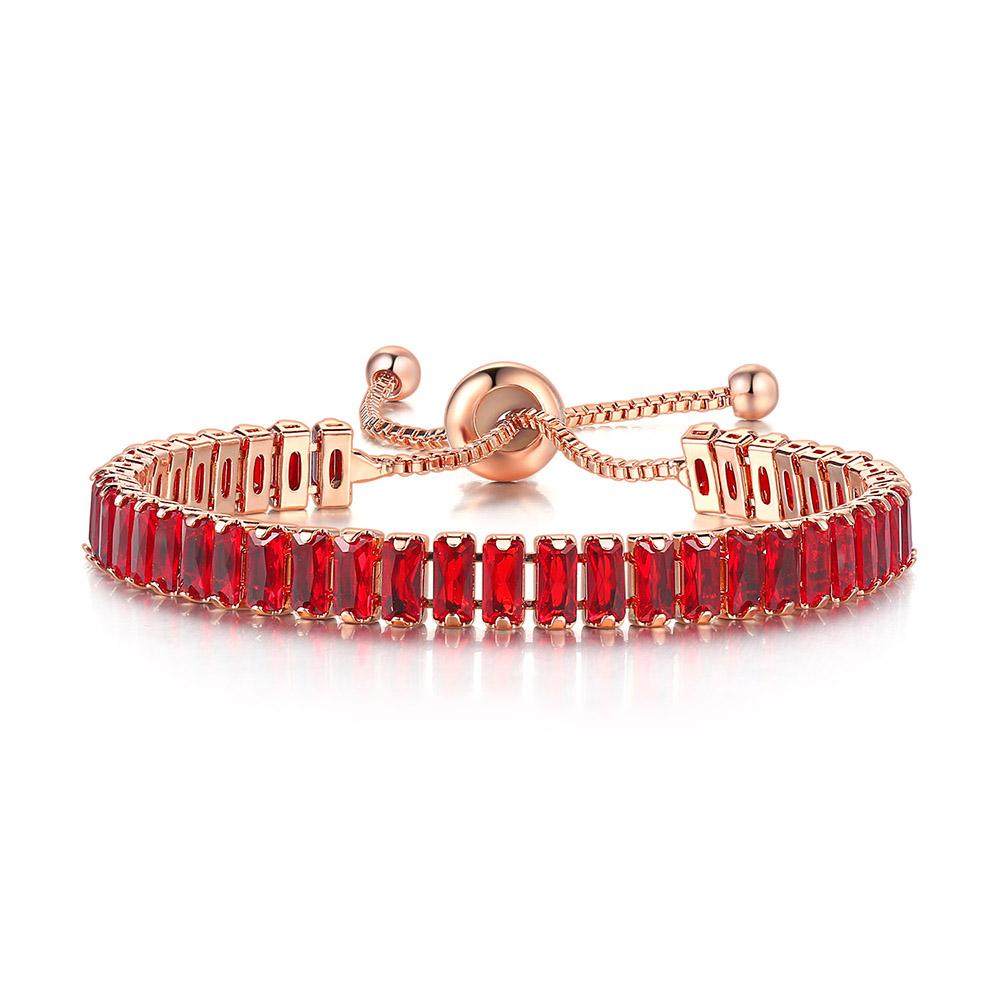 CZ Tennis Bracelets for Women Unique Black Crystal Bangle Rose Gold Adjustable Hand Chain Friends Jewelry DZH051