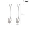 1/2 шт. Новые лопатки-ложки из нержавеющей стали, креативные кофейные ложки для мороженого, десерта, столовая посуда, совок, набор столовых приборов