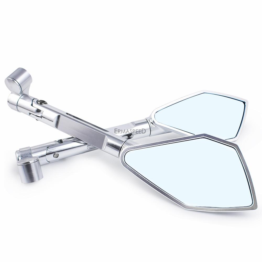 Алюминиевые зеркала заднего вида для мотоцикла с ЧПУ, универсальное 8 мм 10 мм, боковое зеркало заднего вида для мотоцикла, для скутера, электровелосипеда
