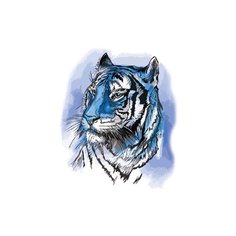Реалистичная голова тигра, временные татуировки для мужчин, мальчиков, взрослых, поддельные компас, Лев, Сова, лиса, татуировка, наклейка, перенос воды, боди-арт, татуировки