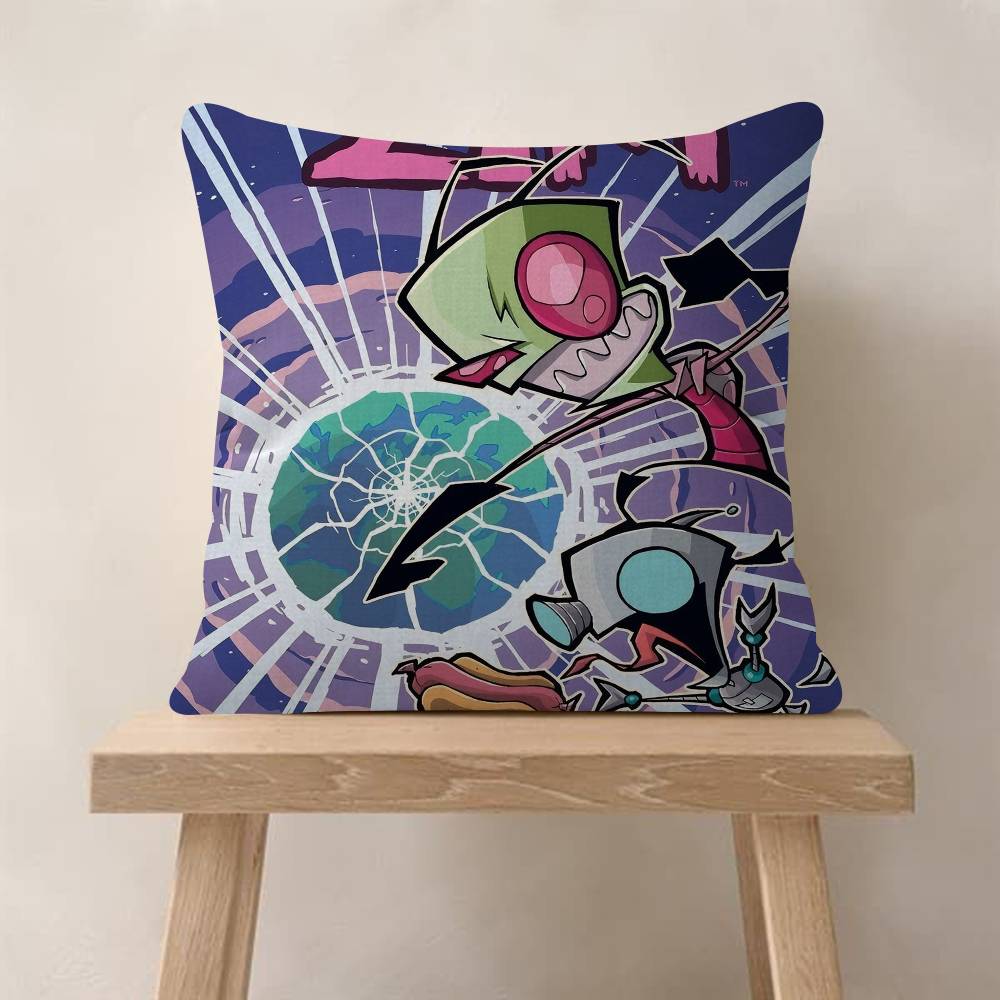 Invader ZIM Мультяшный Фильм Наволочка Мультяшный Подарок Чехол на Подушку Спальня Дом Диван Стул Сиденье Декор Наволочка