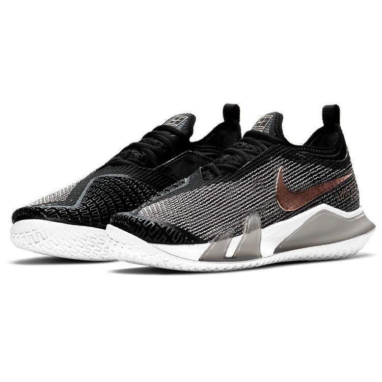 Nike Court React Vapor NXT Черные металлические красные бронзовые женские кроссовки Белые CV0742-002