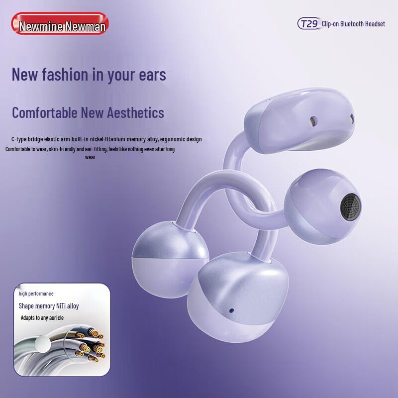 Newmine T29 True Wireless Bluetooth Clip-on Earbuds