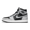 Кроссовки унисекс Air 1 Retro High OG Shadow 2.0 Серый Черный Светло-Дымчато-Серый 555088-035