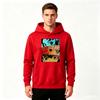 Men's Anime Demon Pattern Print Pullover Hoodie Casual Long Sleeve Hooded Sweatshirt for Daily Wear