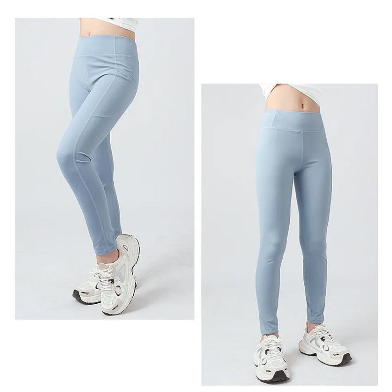 Новые спортивные штаны для девочек-подростков, летние тонкие детские быстросохнущие колготки, однотонные леггинсы с защитой от комаров, штаны «Акула» для 12, 13, 14 лет