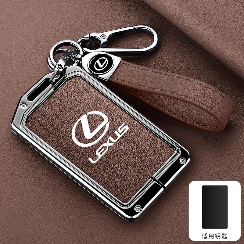 DMTZ1 2025 Zinc Alloy Leather Car Remote Card NFC Key Case Fob Cover For Lexus F Sport ES LM GS IS NX RX LX LS RX300 Styling Accessory