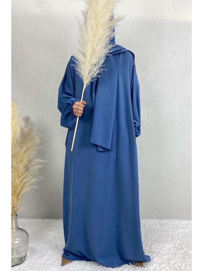 XG2057 Women's Hooded Hijab Long Kaftan Dress - Malaysia, Middle East, Dubai, Turkey