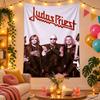 Polyester Wall Tapestry with Judas Priest Design, Decorative Hanging for Bedroom Living Room Dorm