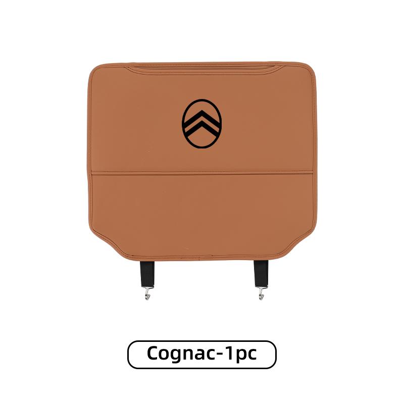 Car Seat Back Protective Mat Anti-kick Pad With Storage Pocket Accessories For Citroen C1 C2 C4 C3 C5 Berlingo Celysee Cactus