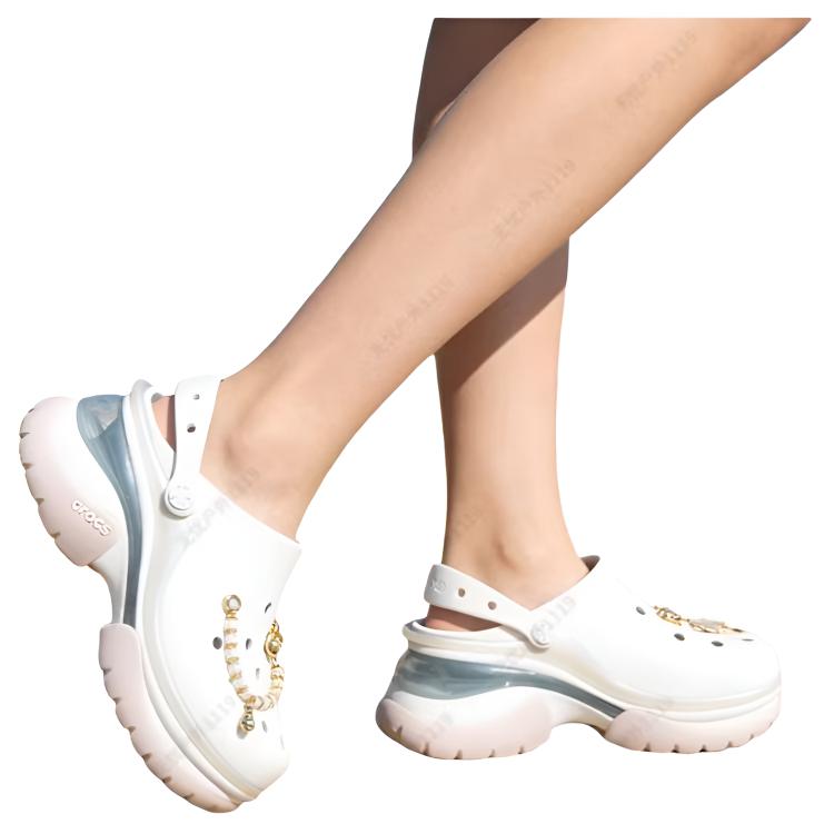 Crocs Простые и удобные кроксы-дельфины женская обувь лунно-серый 212811-1NK