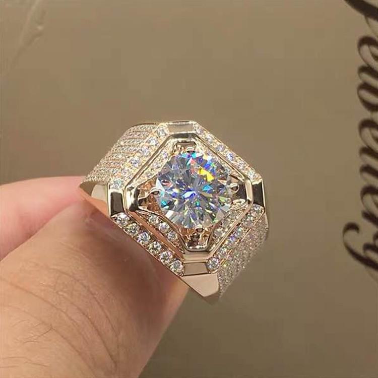 Роскошное обручальное кольцо Weiya из серебра и циркония для мужчин и женщин