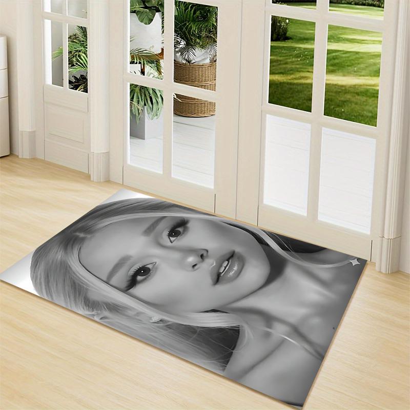Black White Beauty Carpet Rug Soft Washable Antislip Home Living Room Sofa Mats Personalized Christmas Rug