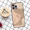 ПЕРСОНАЛИЗИРОВАННЫЙ чехол с инициалами, именем, цветочным принтом для iPhone 16 15 14 11 12 13 Pro Max Mini X XR XS Max 7 8 16 15 Plus Чехол Funda