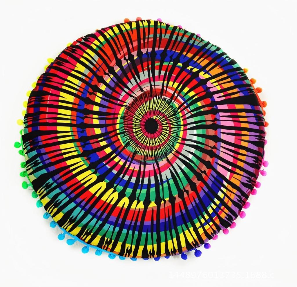 43 см Круглая богемная наволочка с узором мандала, чехол для подушки, индийский слон, ретро, для медитации, декоративные подушки на пол