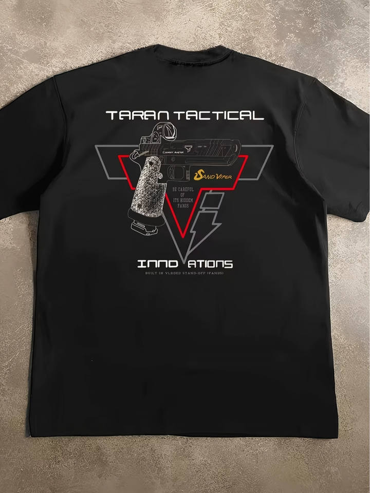 Taran Tactical TTI Tactical Master Short-Sleeve T-Shirt for Men and Women - Black Geometric Design