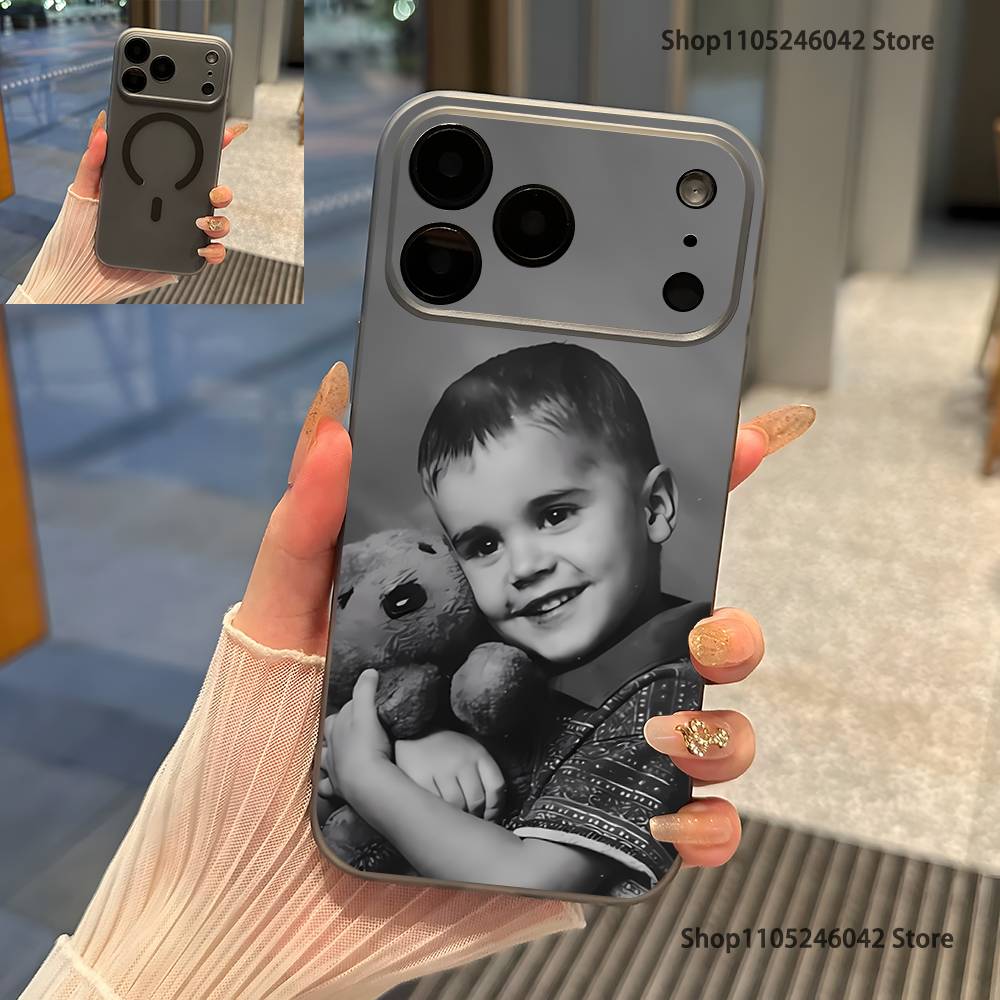 J-Justin B-Bieber Swag II Прозрачно-серый Чехол для телефона Для iPhone 17,16,15,14,13,12,11,Pro,Max,Plus Магнитная Беспроводная Зарядка