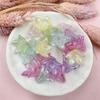 Home Party Supplies Accessory Material 20Pcs  16*11.5mm Colorful Acrylic Makaron Color DIY Beading Accessory Flower Shapes Beads Hairpin Ornament