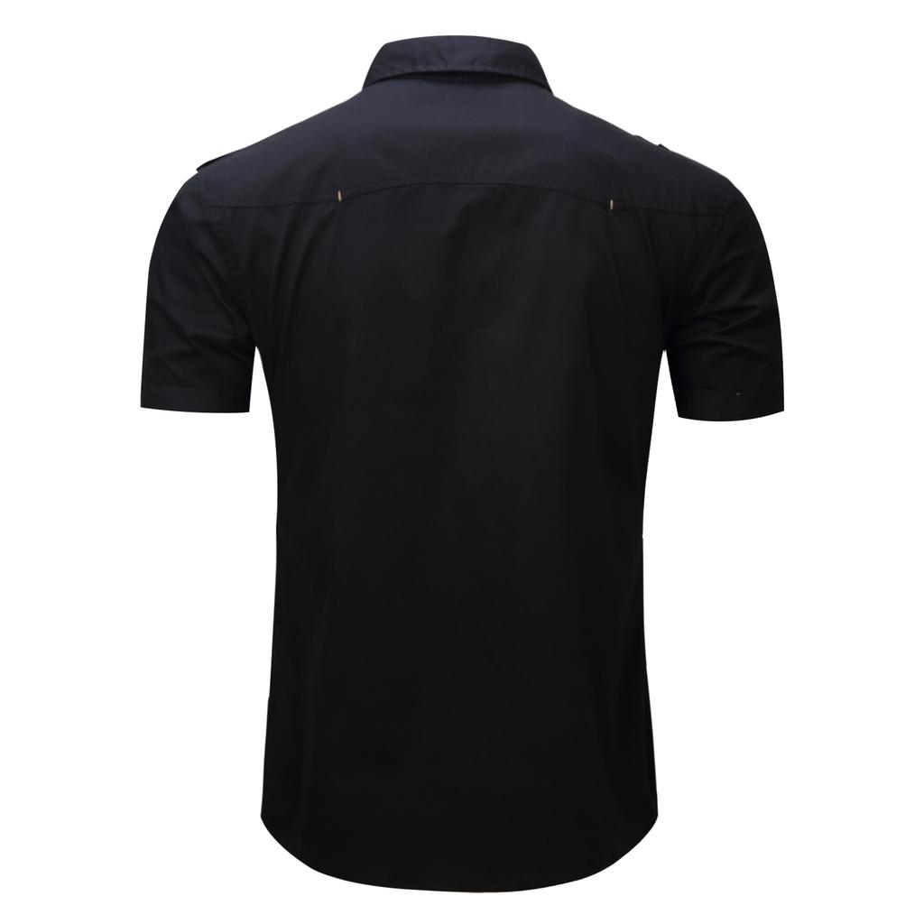 Fredd Marshall 2021 Mens Cargo Shirt Men Casual Shirt Solid Short Sleeve Shirts Multi Pocket Work Shirt Plus Size 100% Polyester Hiking Shirt