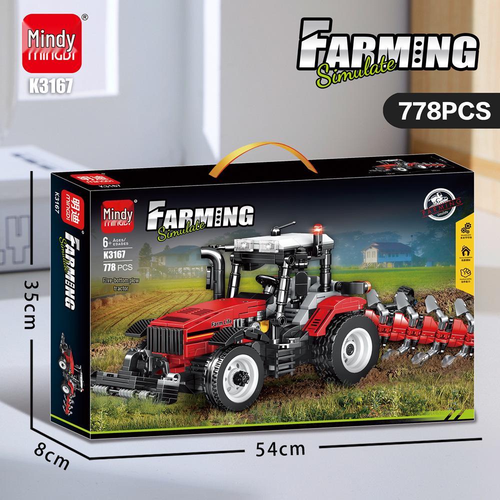 Жатка для минди травы для совместимого с LEGO трактора-фермера