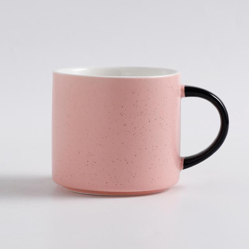 Простая контрастная кружка в горошек, Высоко выглядящие парные чашки, Керамические чашки, Персонализированные креативные кофейные чашки