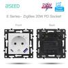 BSEED Zigbee Switches Module Glass Panel Touch Switches USB C Phone Charge Socket Port Smart Function Key EU Sockets Parts